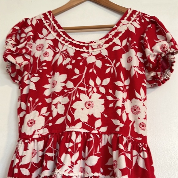 Western Fashions red floral western or square dance dress - Picture 3 of 8